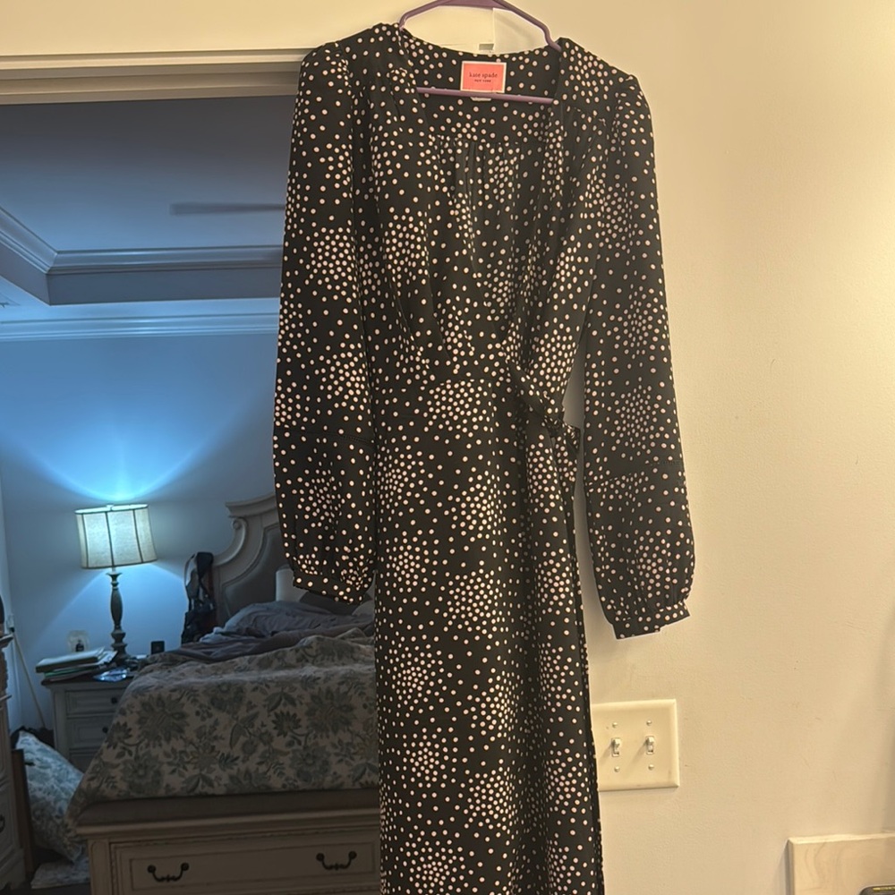 Kate Spade Black and White V-Neck Sundress